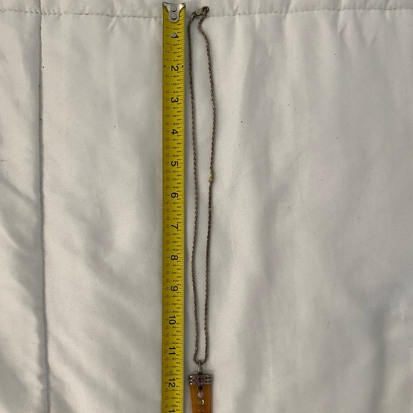 Stone Flat Stick 7 Chakra Beads Pendant with Chain - Picture 6 of 6